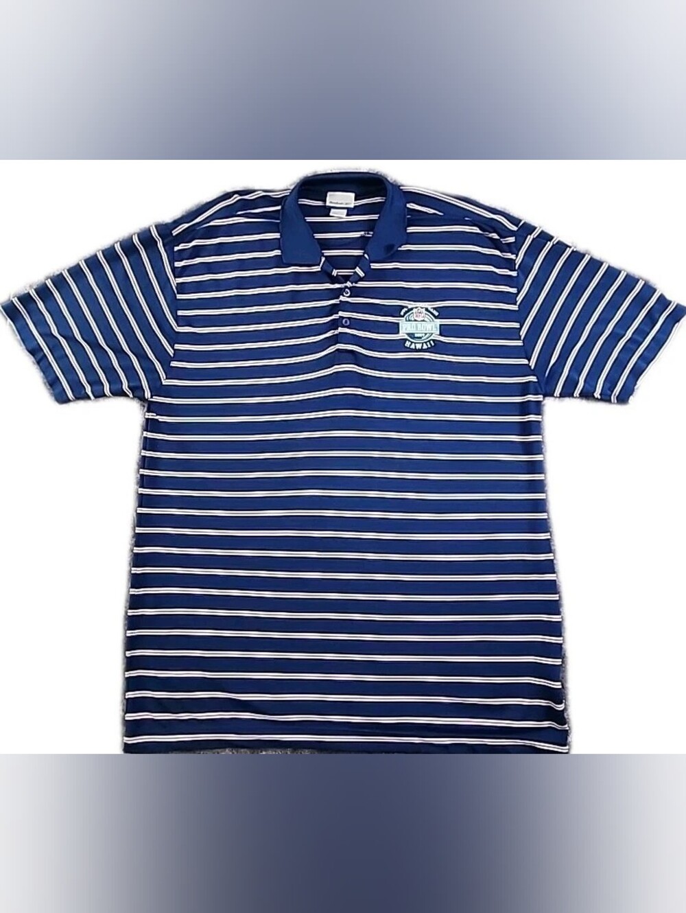 NFL Reebok Pro Bowl 2009 Game Hawaii Polo Blue Size Large